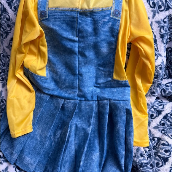 Rubie's Despicable Me Minions Girls sz M Yellow Blue Costume Dress& Goggles NEW - Picture 15 of 16